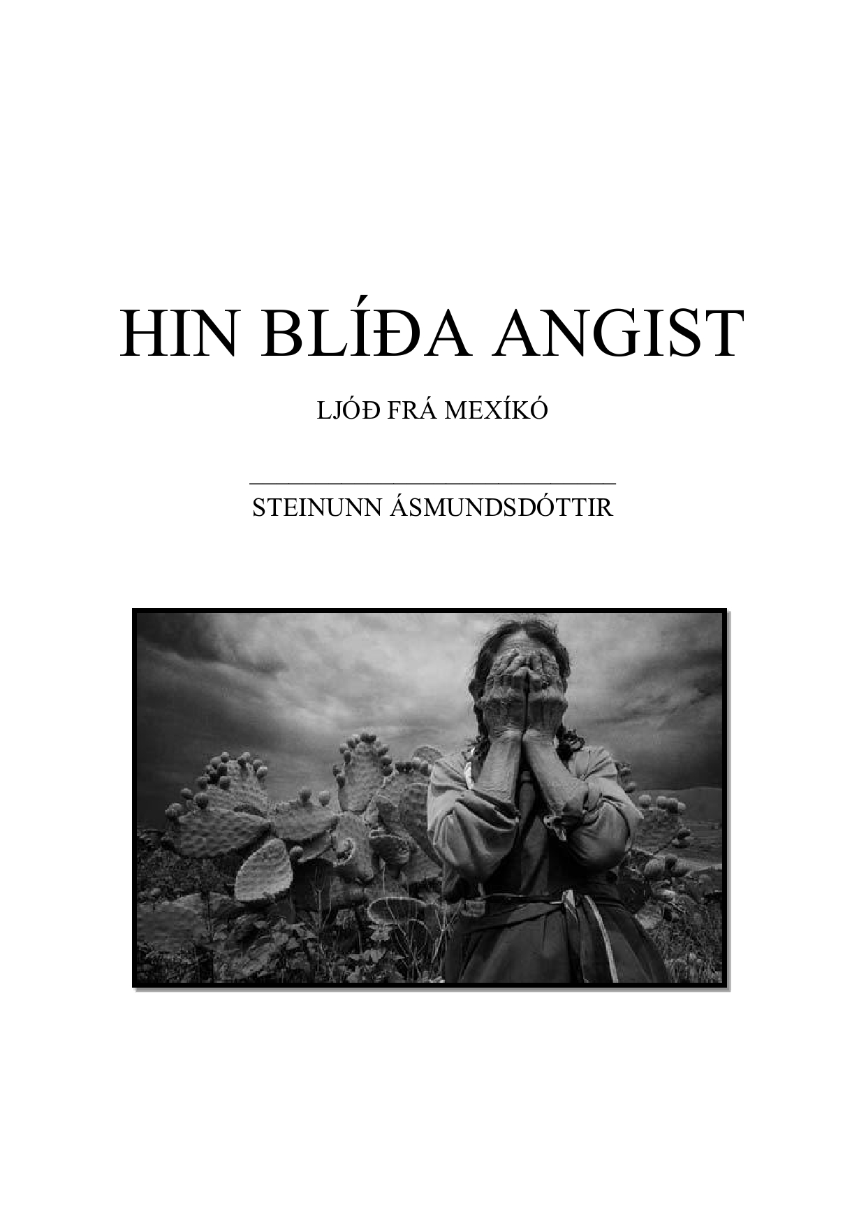 hin blíða angist kápa